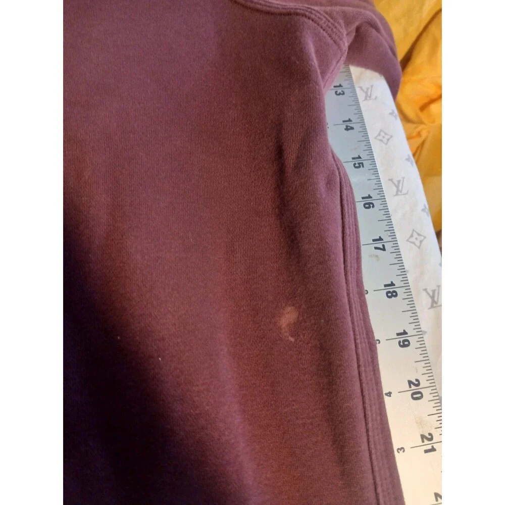 Vintage Club Swoosh Cotton Pullover Hoodie Maroon XXL Mens Embroidered Swoosh